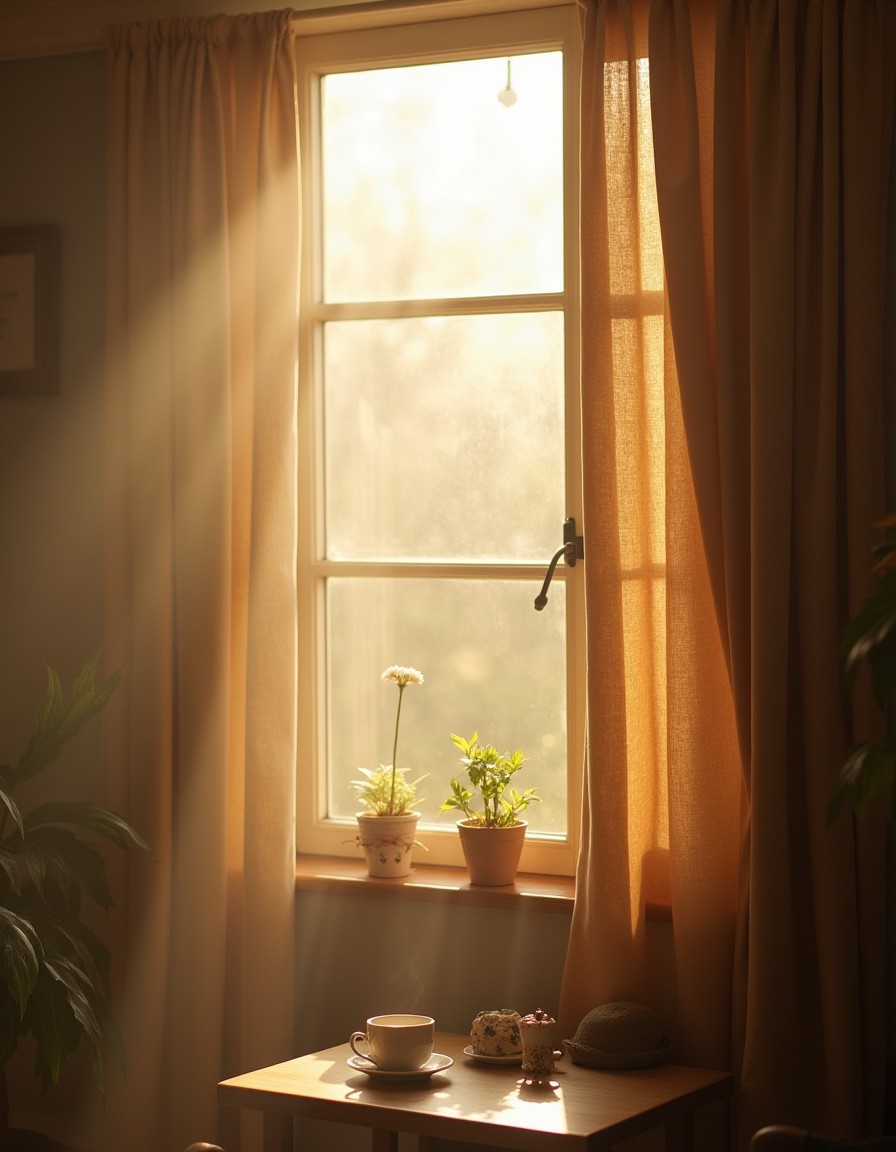 Lumière douce du matin, illustration du calme mental